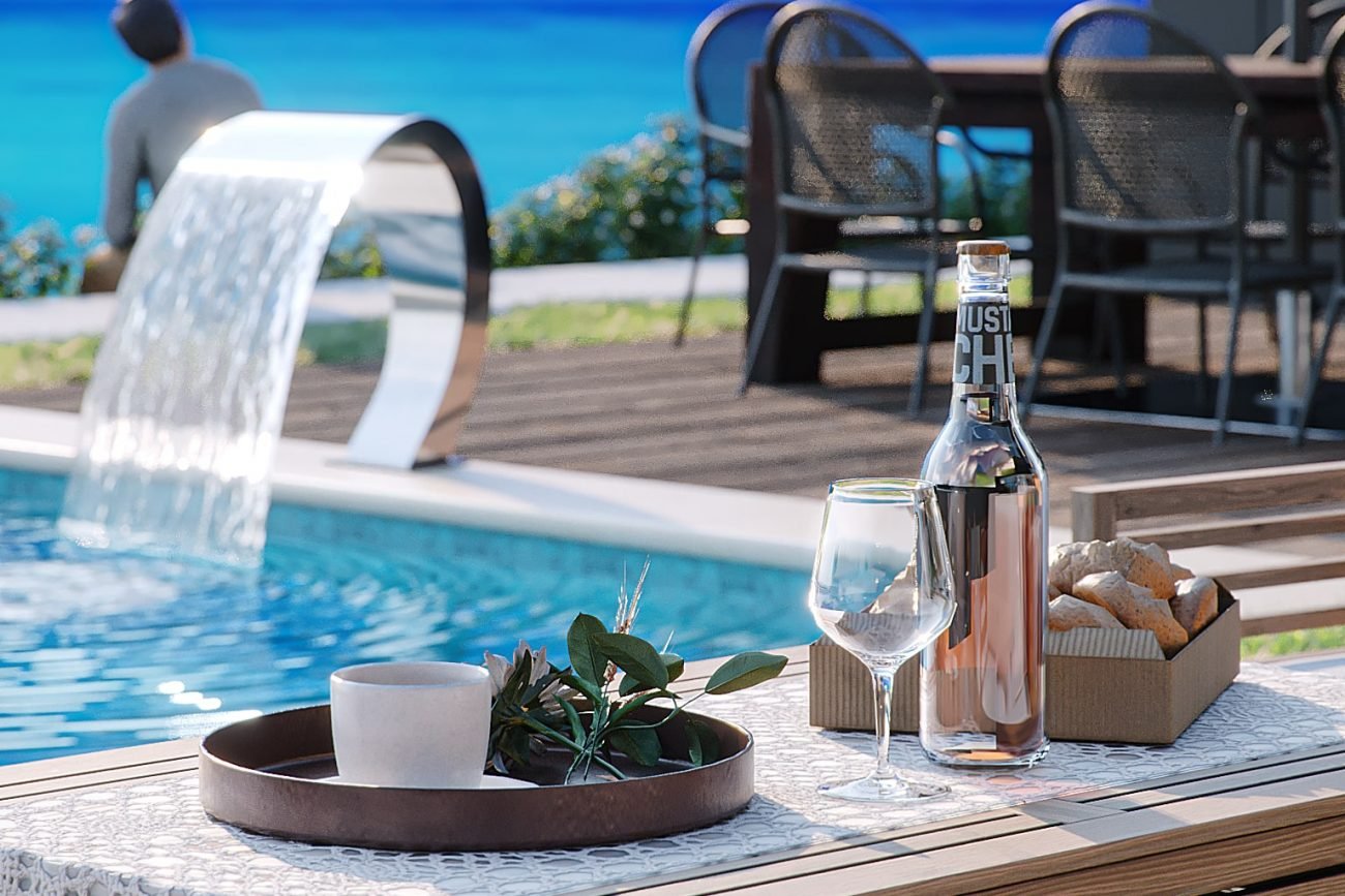 Imagem 3D Pormenor Piscina